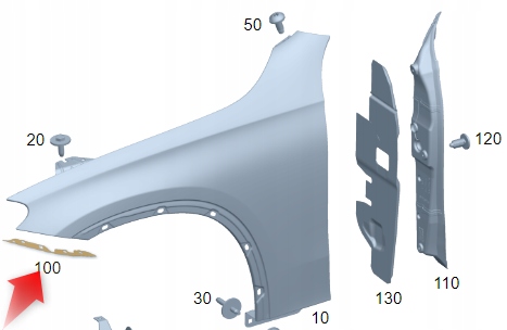 фото №1, Прокладка подкладка бампер крыло mercedes glc x254 левая