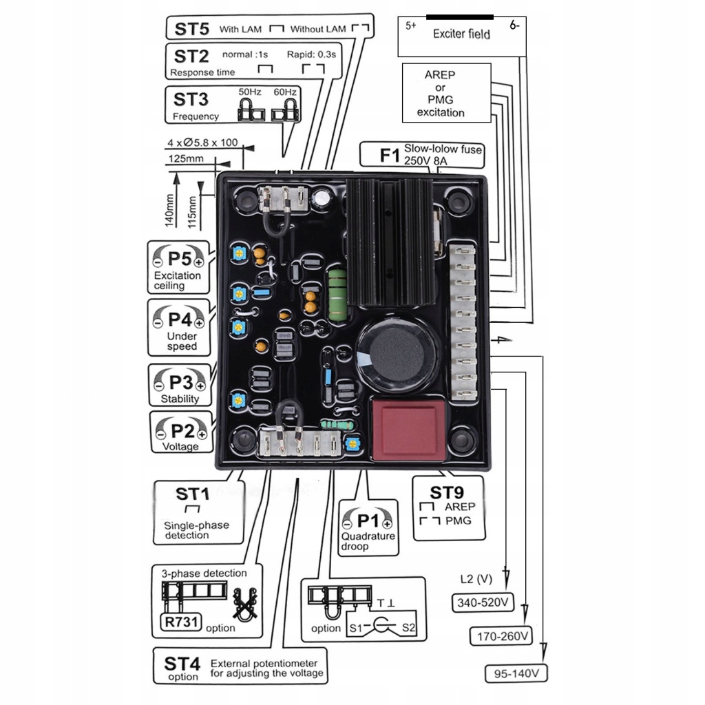 Модуль автоматичний регулятор напруги r438 avr Оригінал