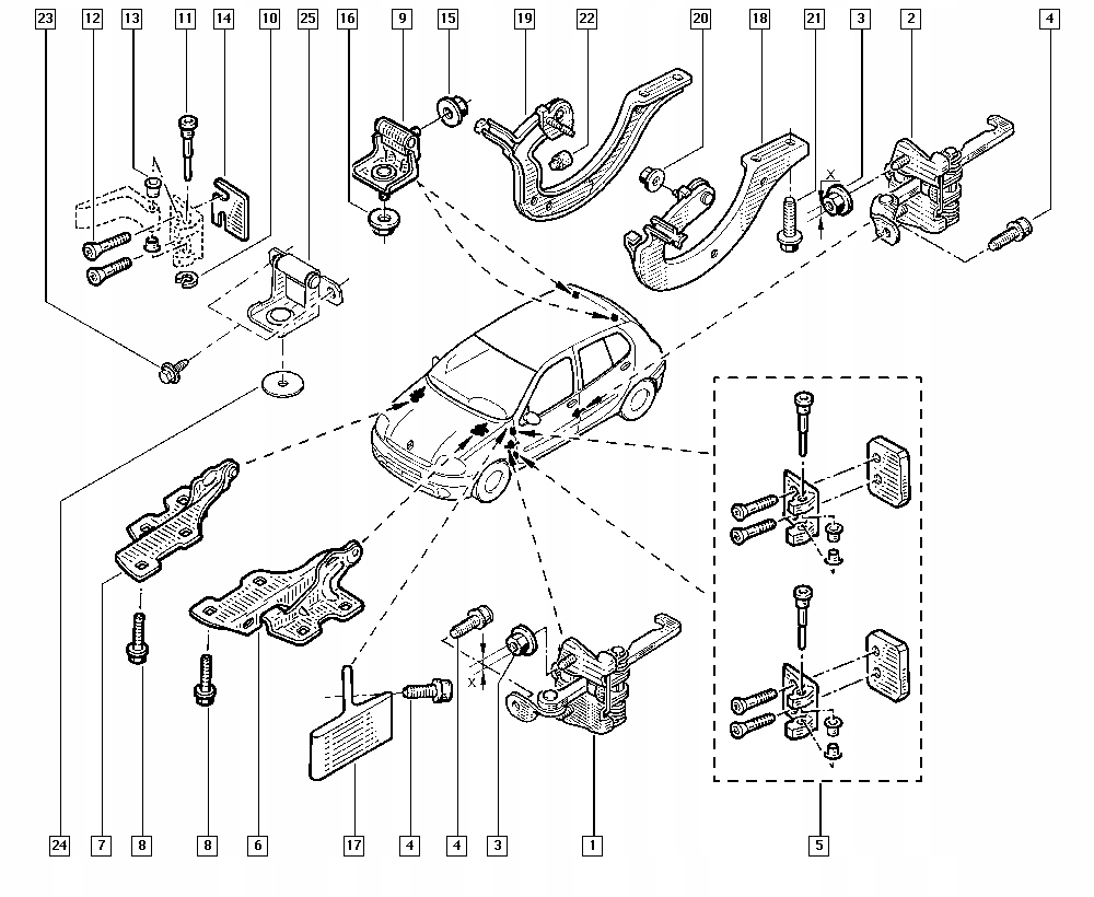фото №1, Nowe рычаг кронштейн крышки багажника renault clio thalia оригинальный номер 8200800818