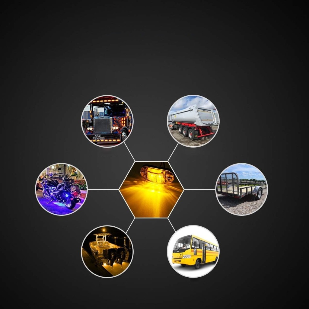 10szt фара габаритна габаритний ліхтар діодна led габаритний причіп вантажівка Ціна