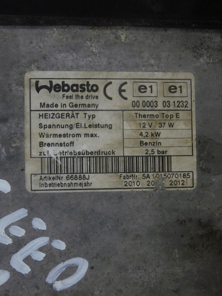фото №3, Webasto thermo top e kia ceed i 2006-2012