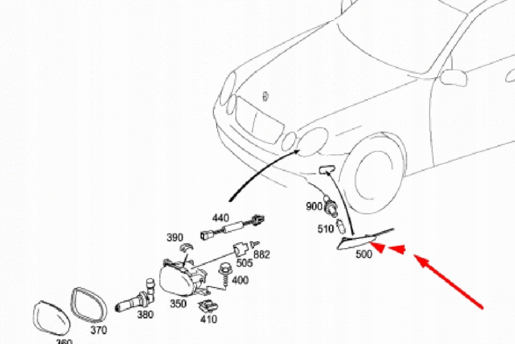 Mercedes-benz klasa e w211 бампер передний левый поворотник a2118200121 Киев