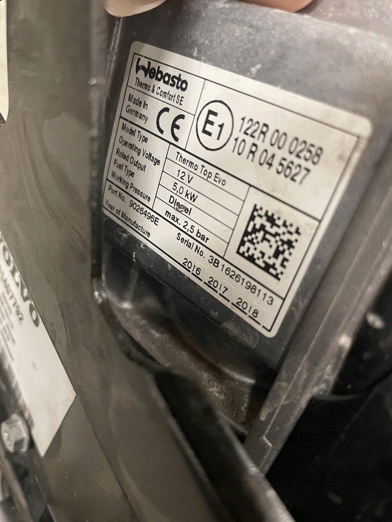 фото №2, Webasto volvo 9026496e