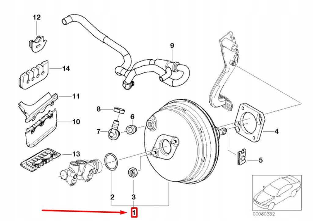 Bmw 3 e46 power brake серво 2282622 34332282622 оригінальний в Україні