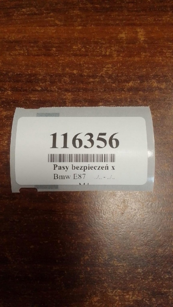 Bmw 1 e87 ремінь безпеки правий перед 330598491 Ціна