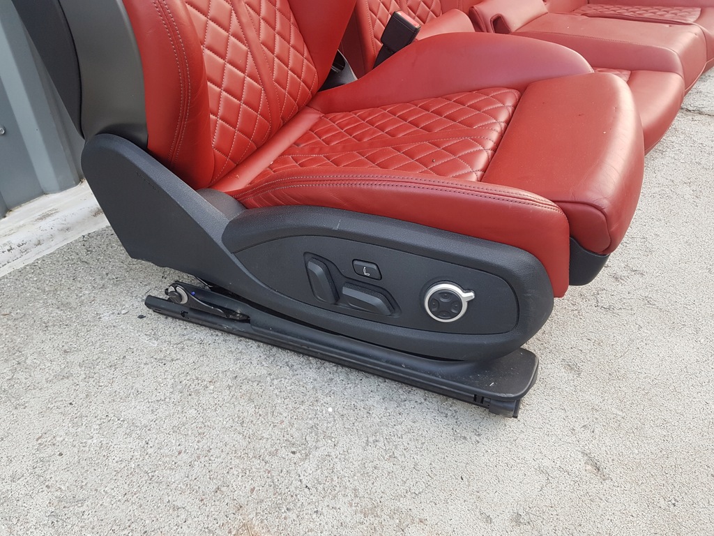 фото №11, Audi a5 s5 17-сидіння заднє сидіння обшивки тунель sportback шкіра czerwona usa