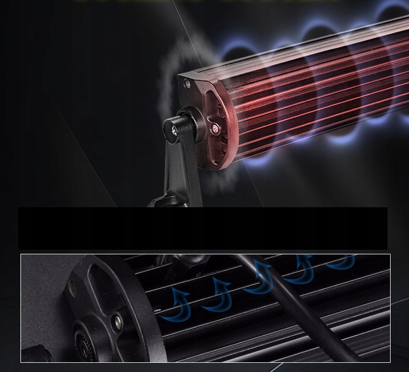 Фара рабочая противотуманная фара dalekosiężna 12v 24v 540w 180x led wygięta łuk 100cm Оригинал