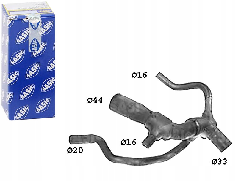 фото №1, Sasic шланг радиатора ford mondeo 1,6-2,0 93-96