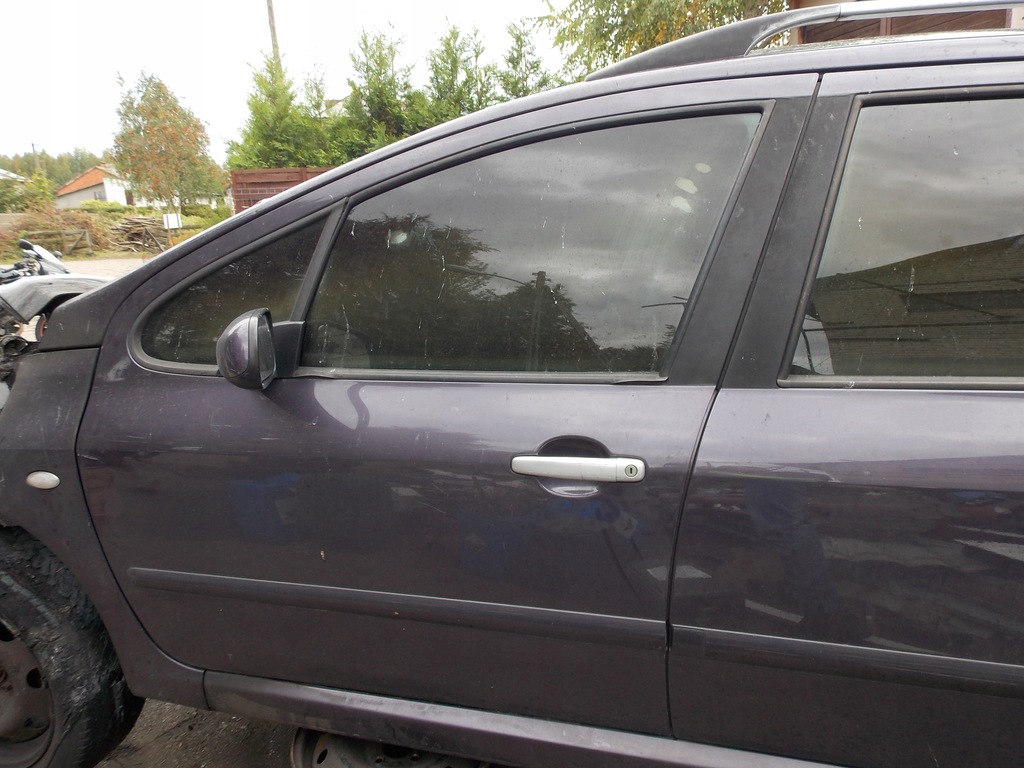 фото №1, Дверь передние левая peugeot 307 01-08 śliwka kpl.