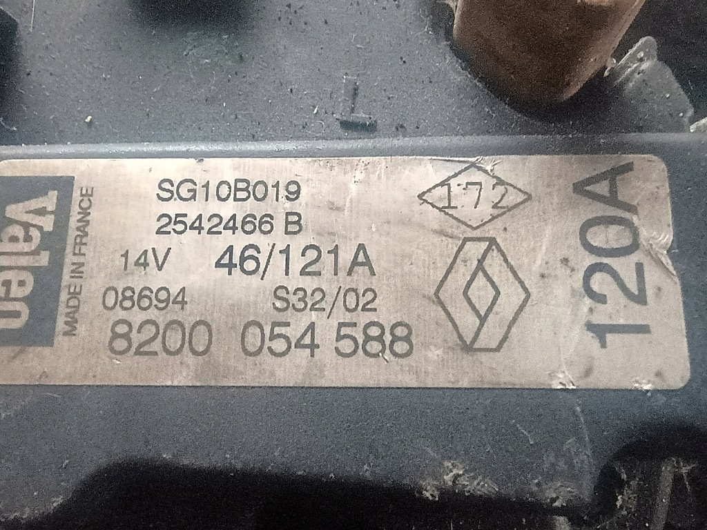 Генератор 8200054588 renault 1.9 dci Оригинал
