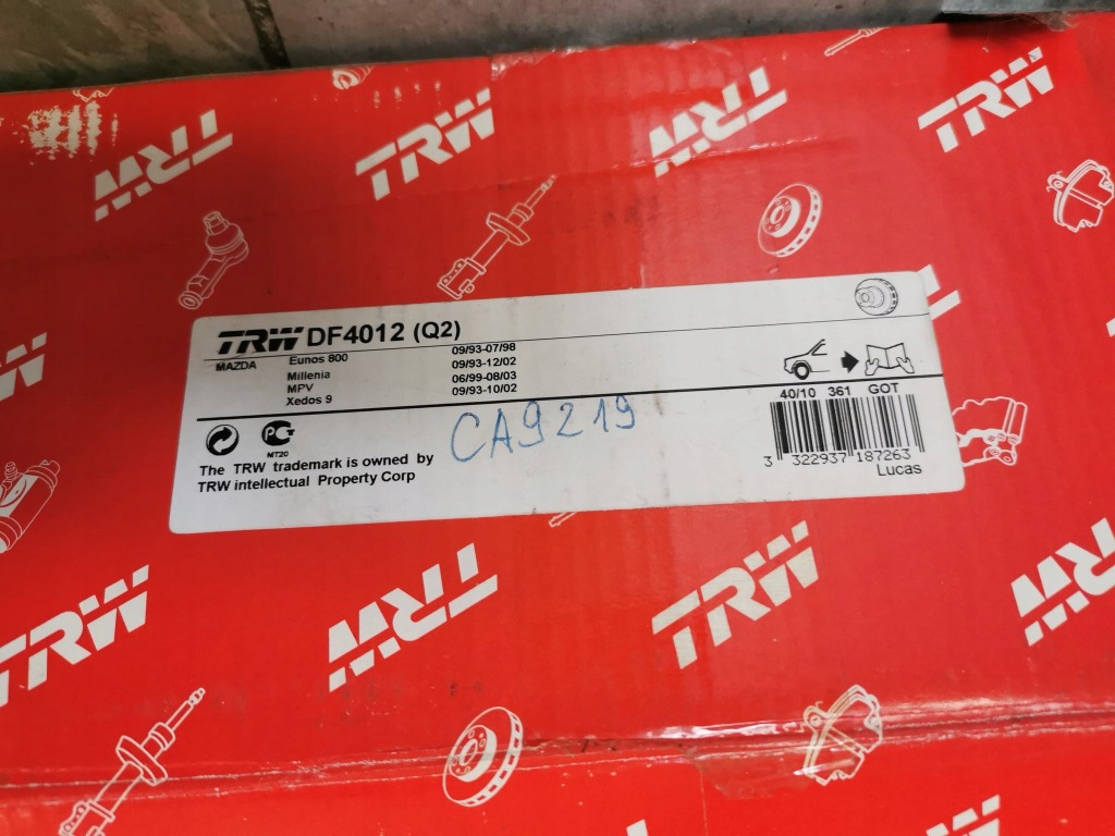 фото №4, Диск гальмівна trw df4012 mazda xedos 9 mpv ii