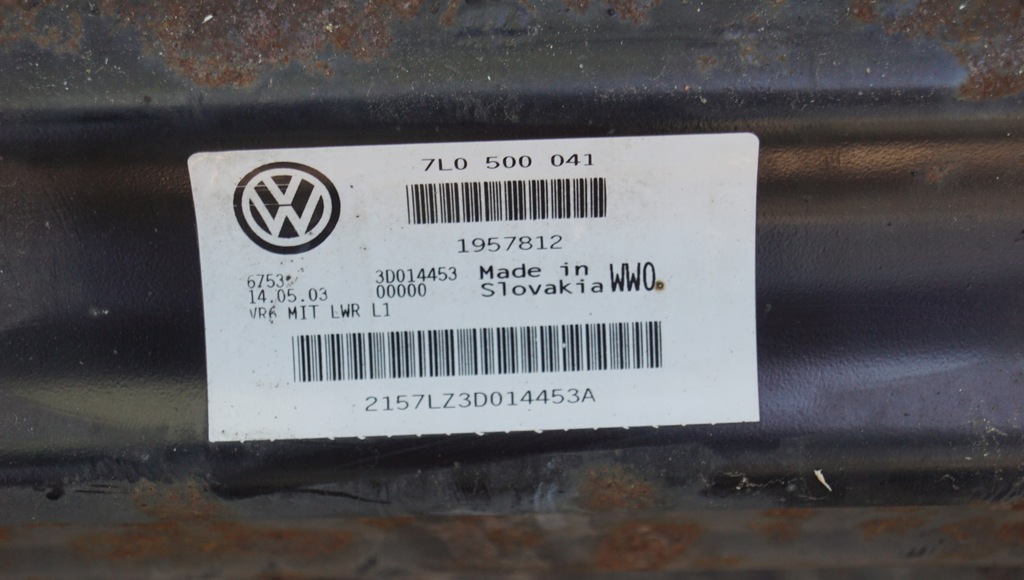 фото №10, Балка подрамник подвеска задняя vw touareg i 7l0500041