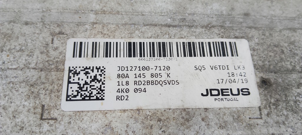 фото №7, Радиатор воздуха интеркулер audi q5 sq5 80a 80a145805k оригинал