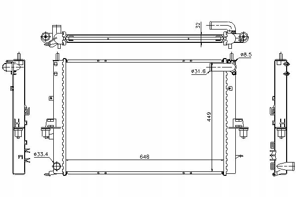 фото №15, Nissens радиатор двигателя mg zt 01- 1.8 i 16v