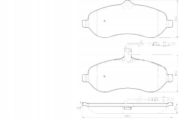 фото №1, A.b.s. тормозные колодки тормозной. fiat scudo 07- перед
