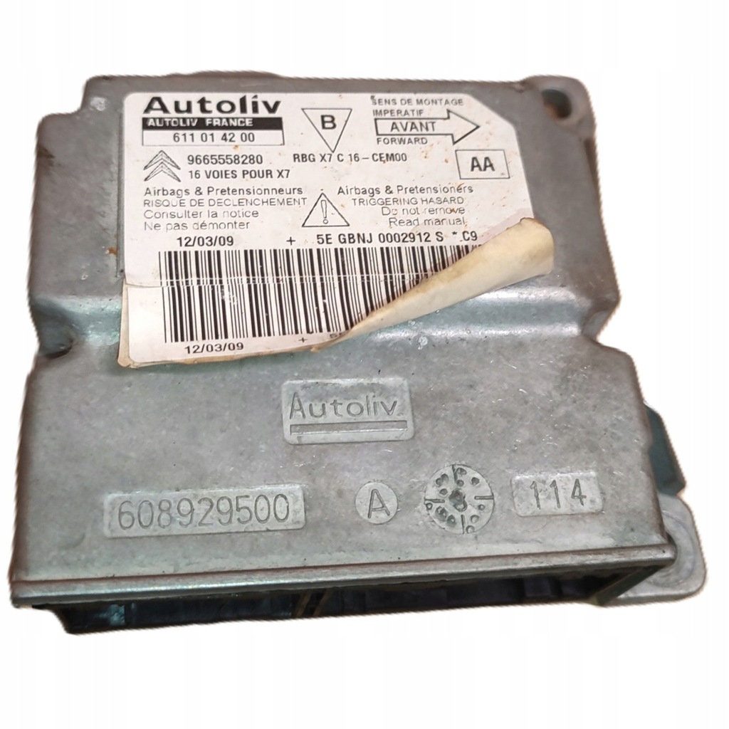 фото №1, Citroen c5 iii модуль блок управления подушек подушка безопасности