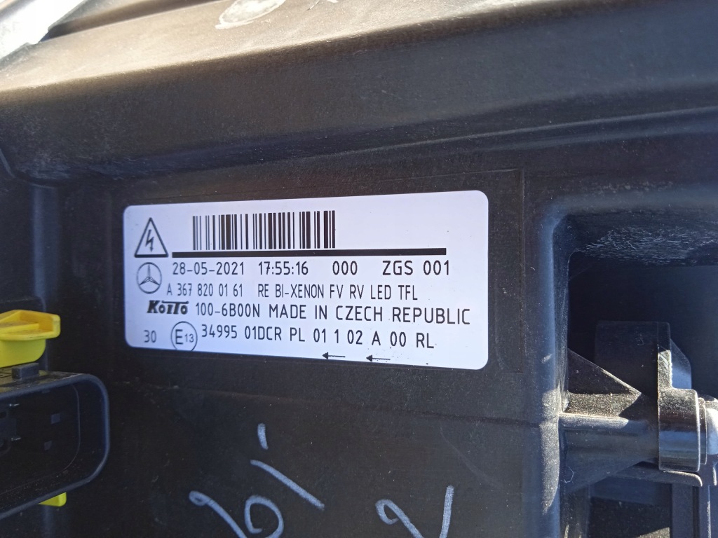 Actros v w367 лампа права idealna a3678200161 в Україні