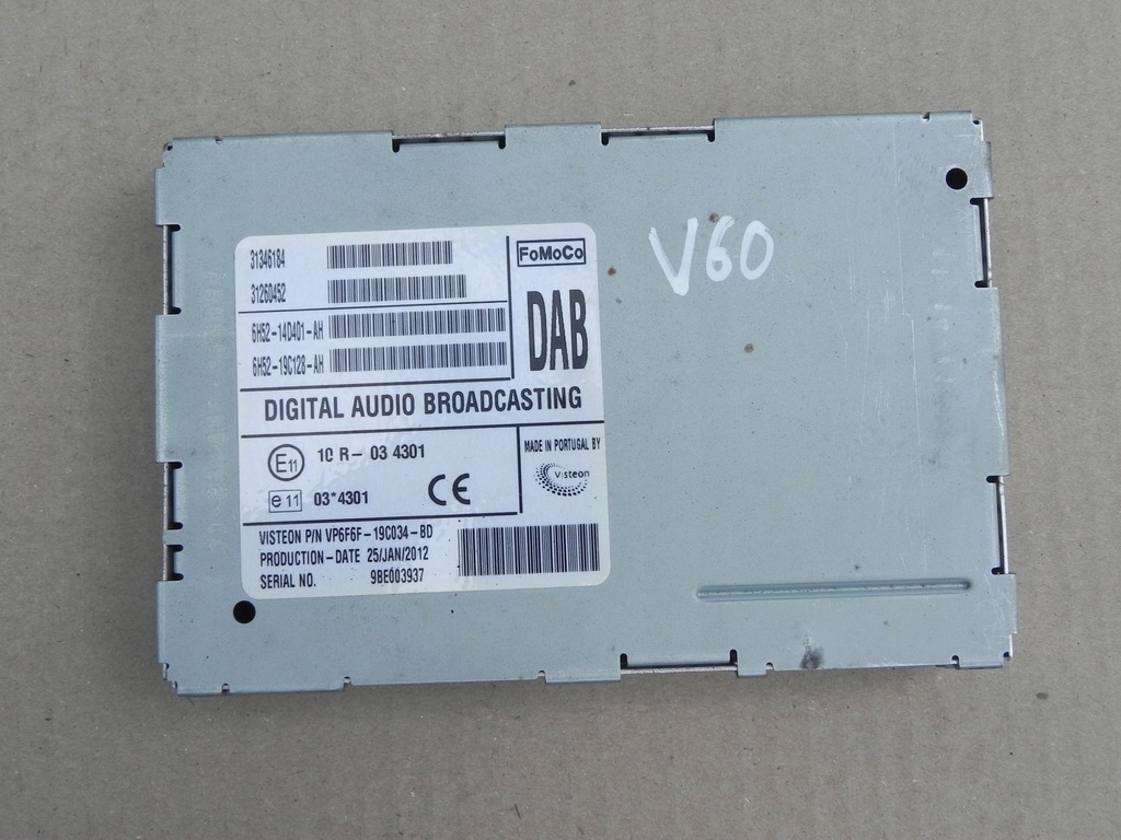 фото №1, Volvo s60 ii v60 i усилитель радио модуль dab 31346184