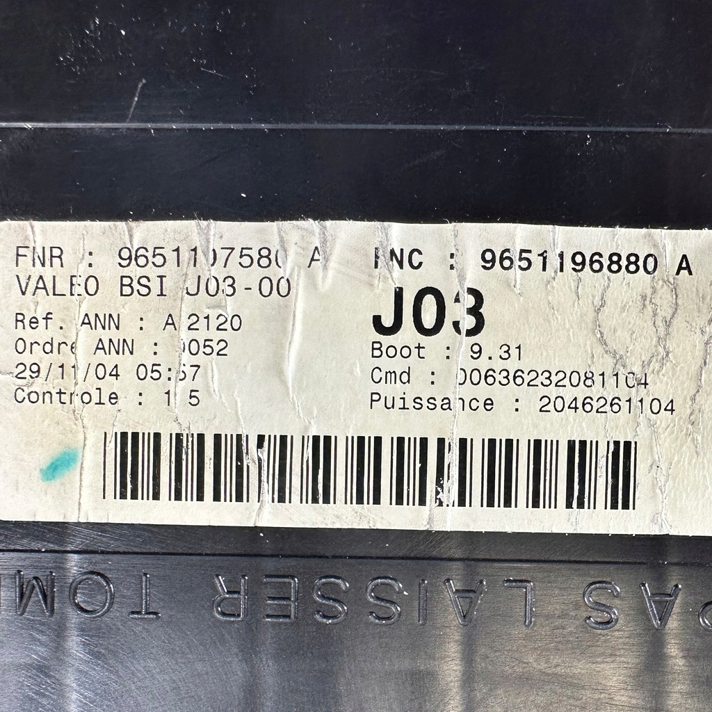 фото №10, Набор стартовый peugeot 307 5ws40029o-t, 9651196880a