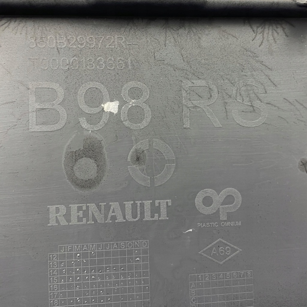 фото №12, Новый оригинальный номер диффузор накладка бампера заднего renault clio iv rs 850b29972r