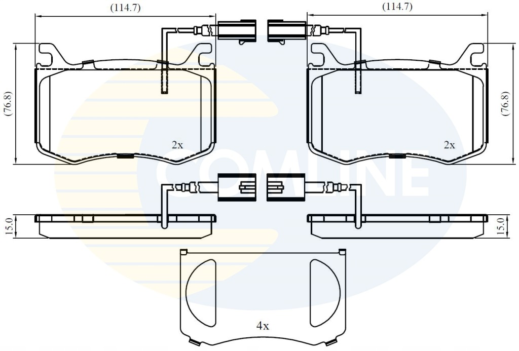 фото №1, Гальмівні колодки гальмівні comline odp.68311929aa alfa romeo giulia 15-