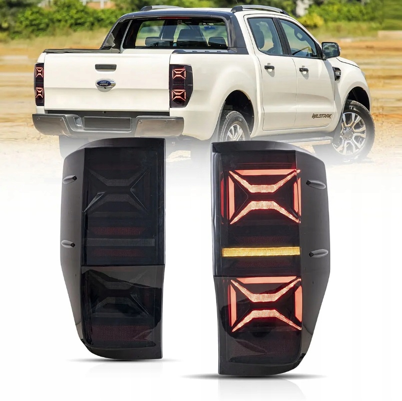 фото №3, Лампы задняя kpl vland led neon диоды динамические ford ranger v 5 mk5 2011-2022