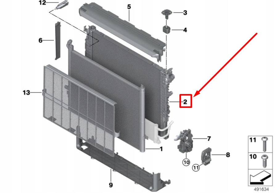 фото №1, Bmw 8 cabrio f91 двигатель cooling радиатор 8096936 17118096936