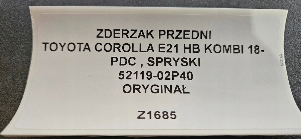 фото №9, Бампер передній toyota corolla e21 hb kombi lift pdc омивачі 52119-02p40