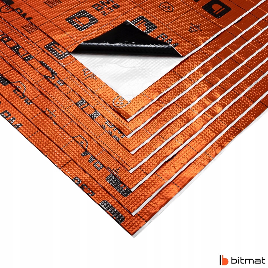 Мат шумоізоляційна бутилова з алюміній bm 2,3s 2,3mm 75x50cm profesjonalna Ціна