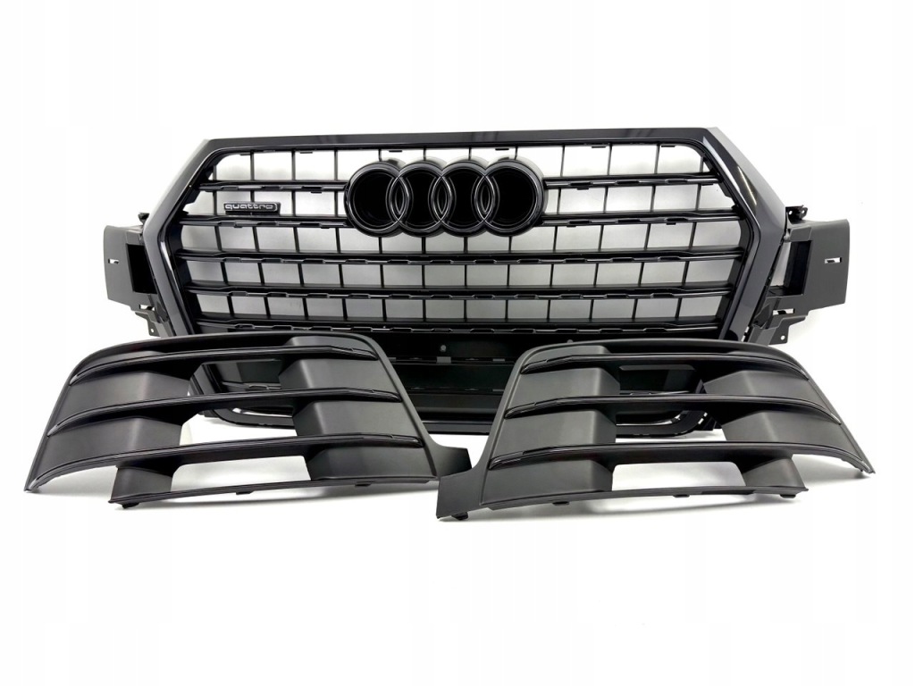 фото №1, Audi q7 4m 15-19 s-line shadow line решётка радиатора решётка радиатора + решётки боковой набор