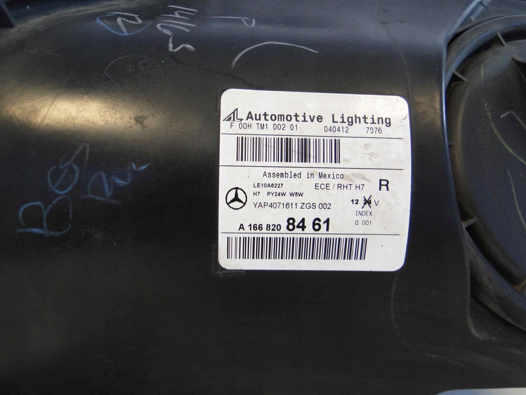 фото №11, Mercedes ml w166 166 лампа правая линза h7