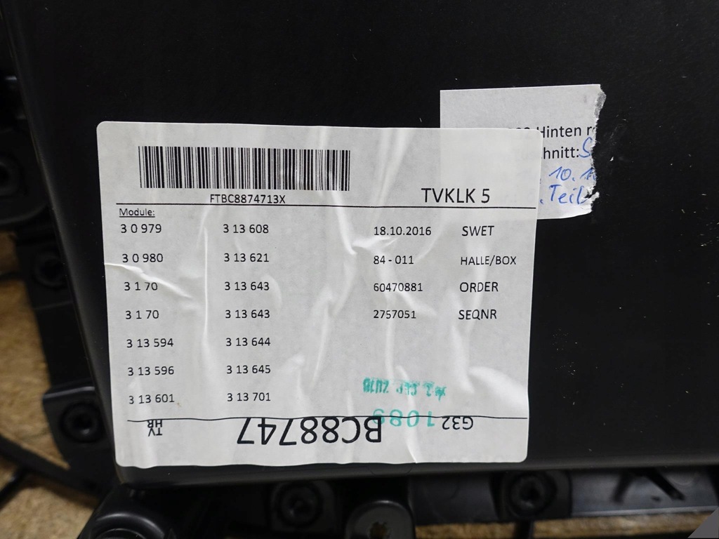 фото №8, Bmw 6 g32 gt обивка кожа правая задняя