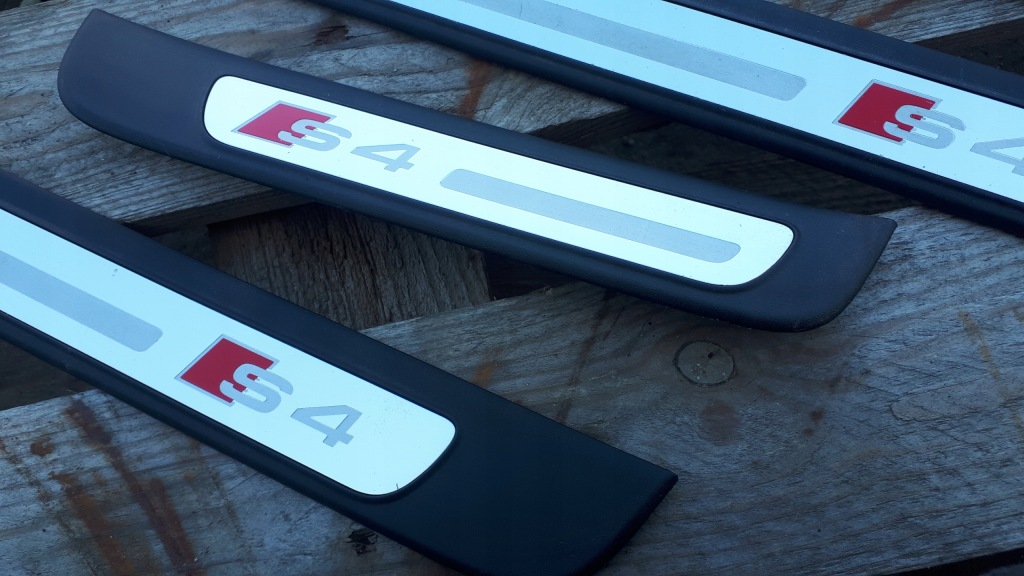 фото №3, S4 b8 lift a4 накладки пороговые sline na пороги