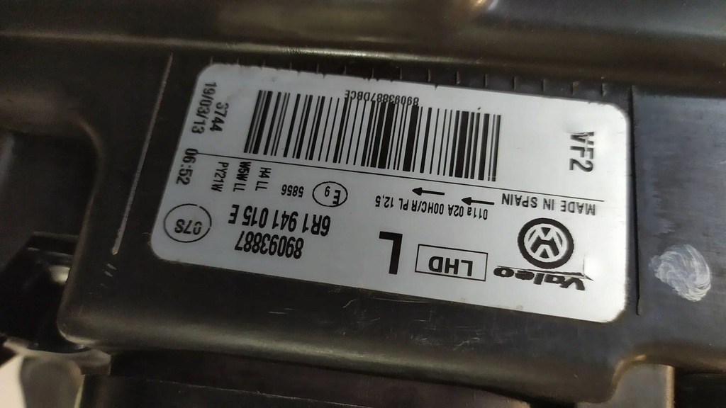 фото №12, Лампа лівий перед vw polo v