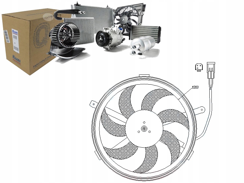 Купити Вентилятор радіатора з корпус mini r56 r57