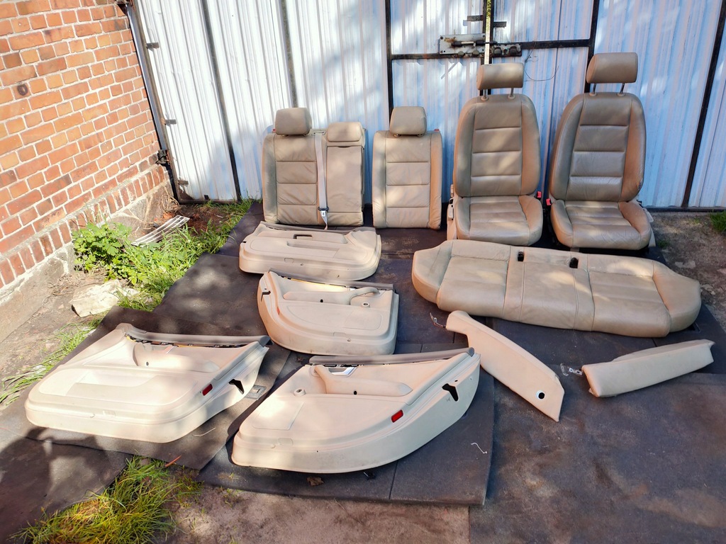 фото №8, Сидіння заднє сидіння audi a4 b6 шкіра beż + обшивки