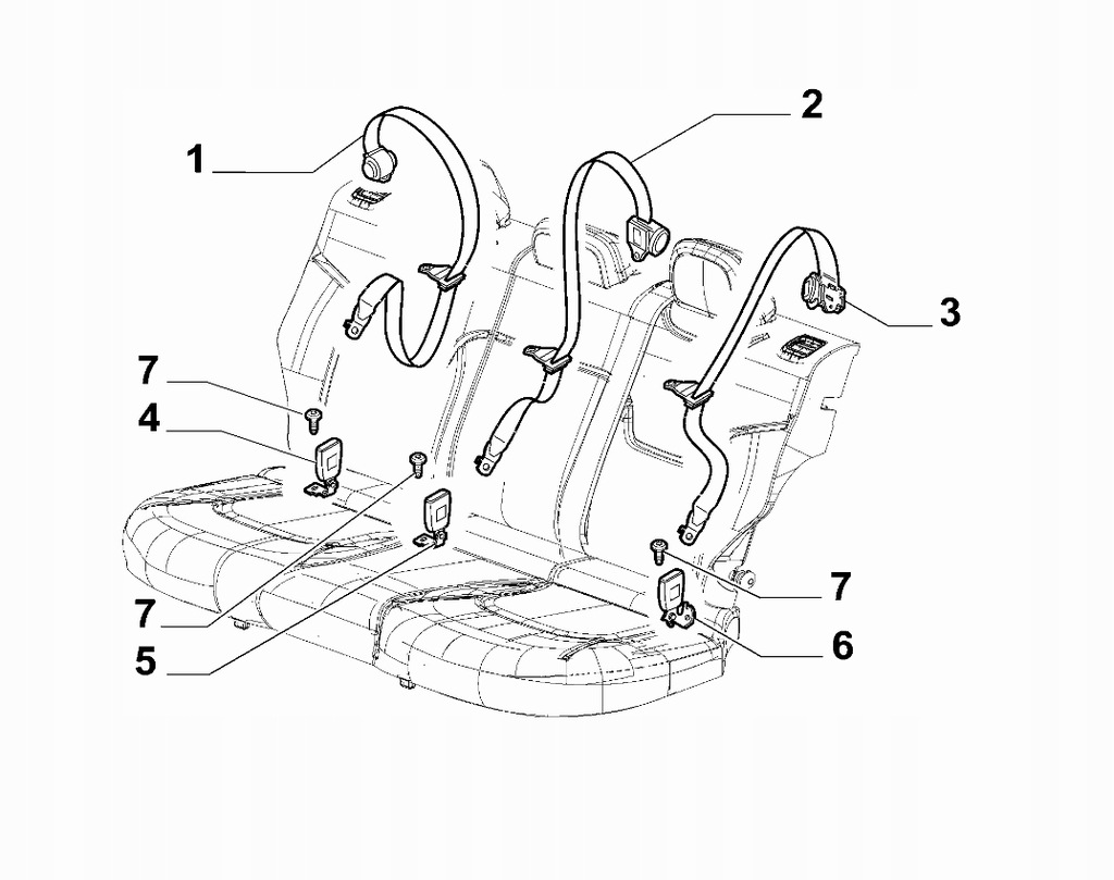 фото №6, Pas безпеки задня, oe, jeep renegade, новий