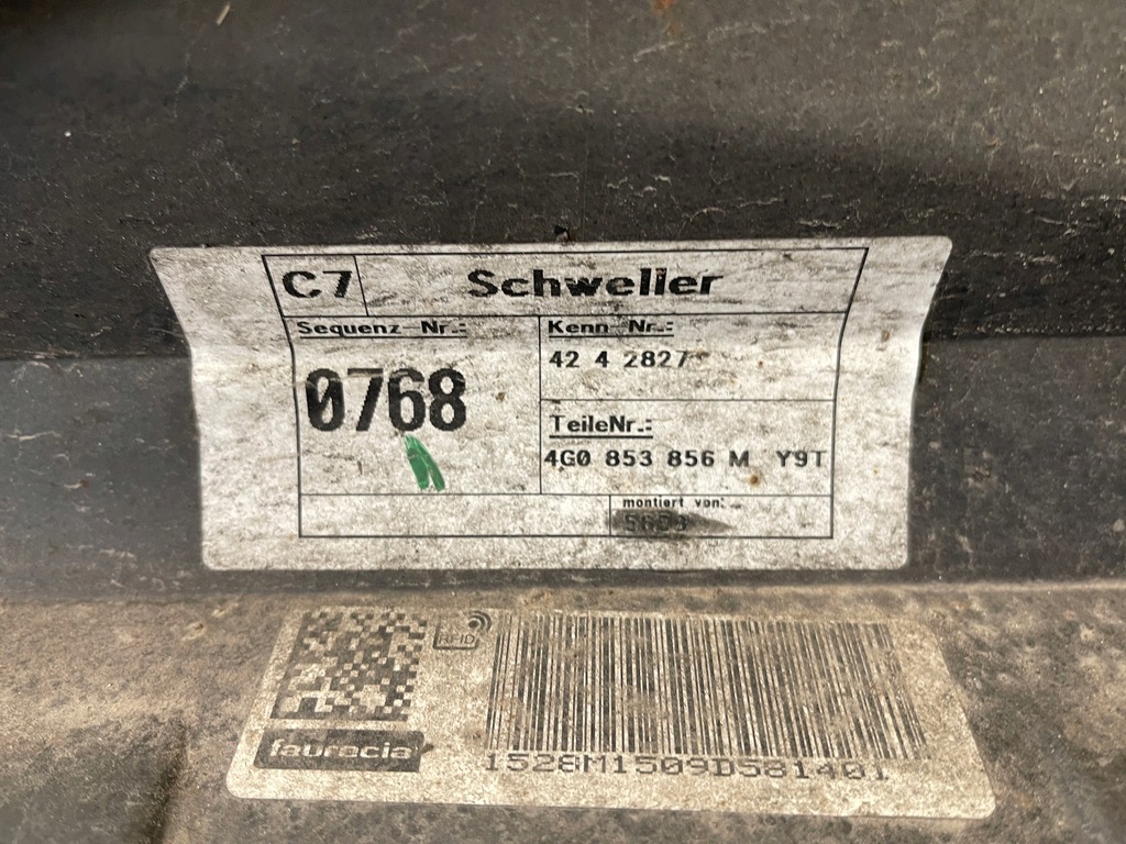 фото №11, Audi a6 c7 s-line lift kombi молдинг порог левая ly9t 4g0853856m