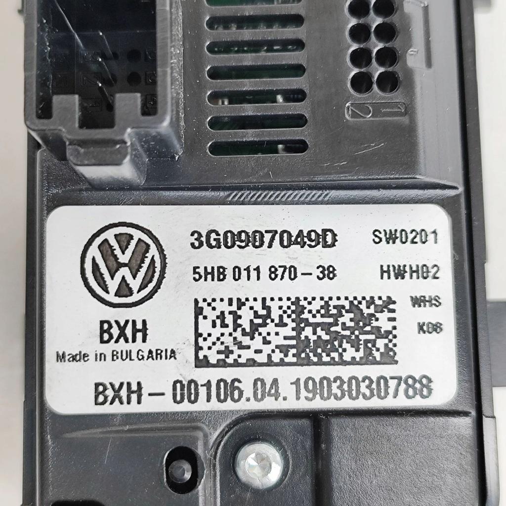 фото №7, Volkswagen passat b8 2019 перемикач / вимикач обдув вентилятор