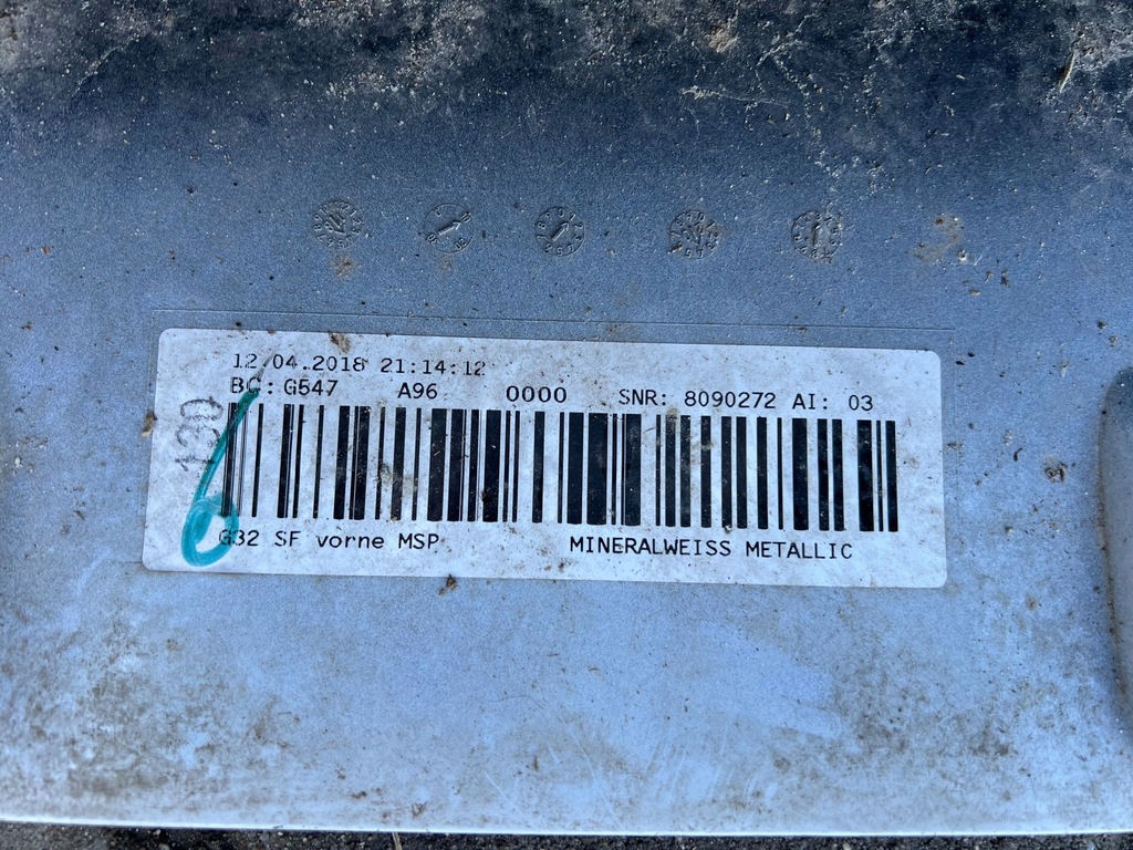 фото №13, Бампер перед передний bmw 6 g32 m набор цвет a96