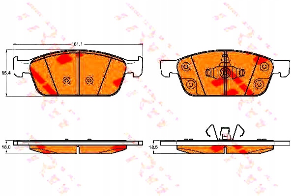 фото №1, Trw тормозные колодки тормозные ford перед focus kuga tourneo