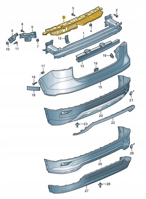 фото №14, Vw t cross напрямна бампера задня 2gm807863a