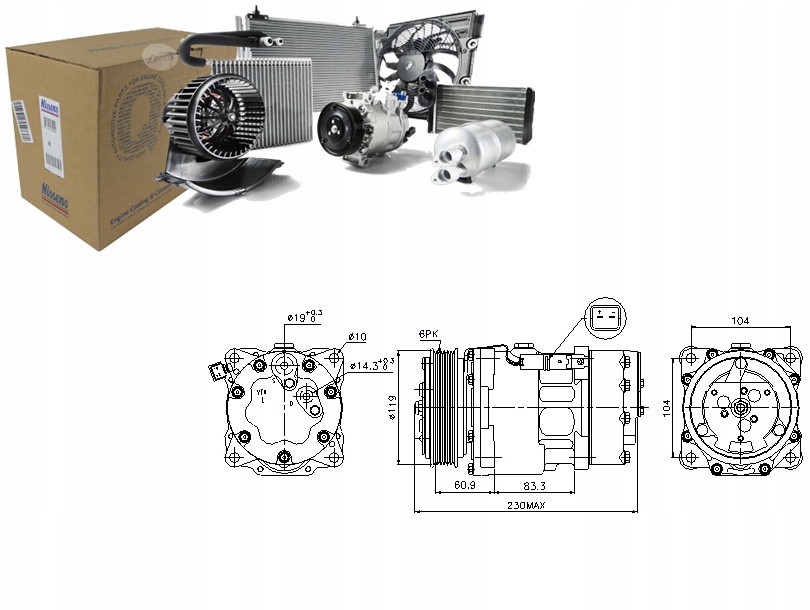 фото №1, Компрессор компрессор кондиционера [nissens]