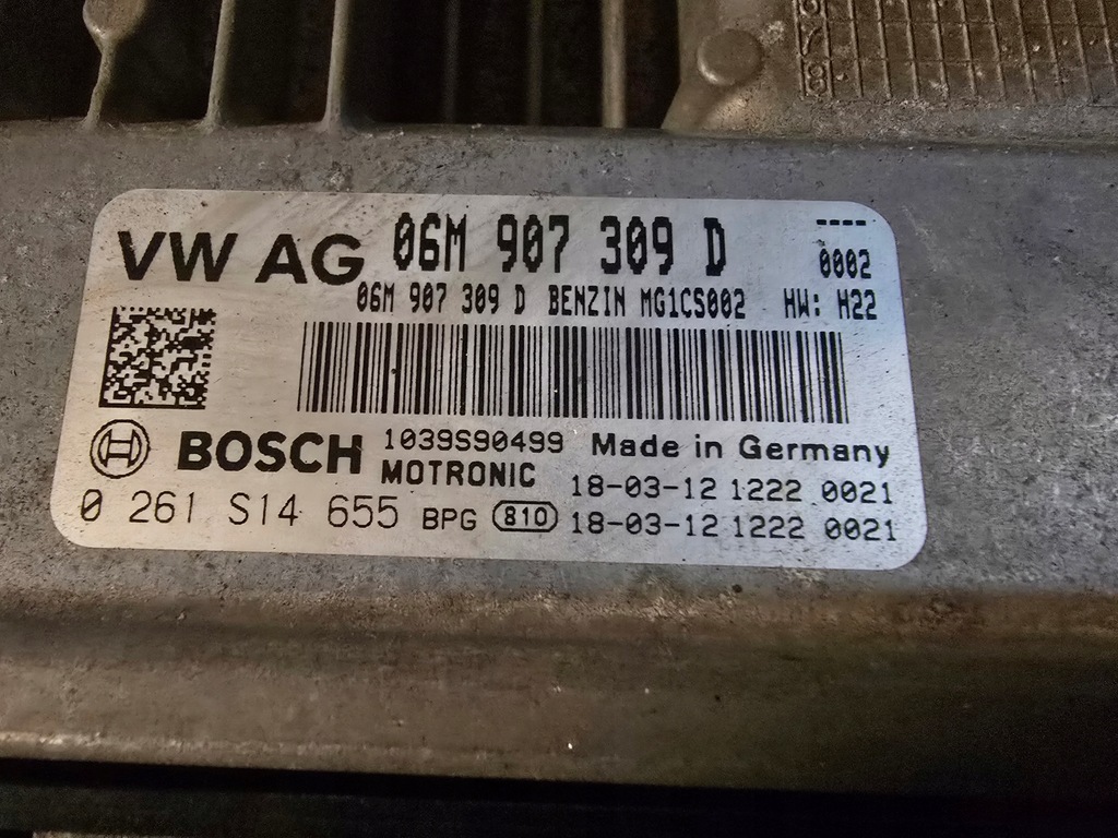 фото №7, Audi s4 s5 блок управляющий двигателя ecu 06m907309d