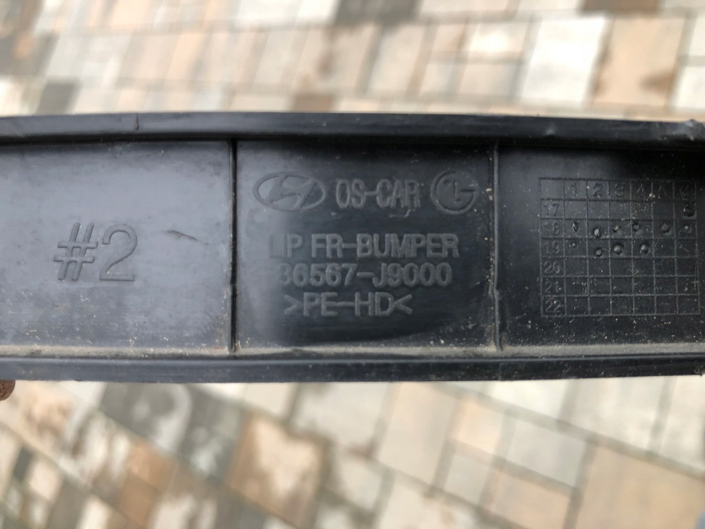 фото №9, Hyundai kona накладка-спойлер бампера перед