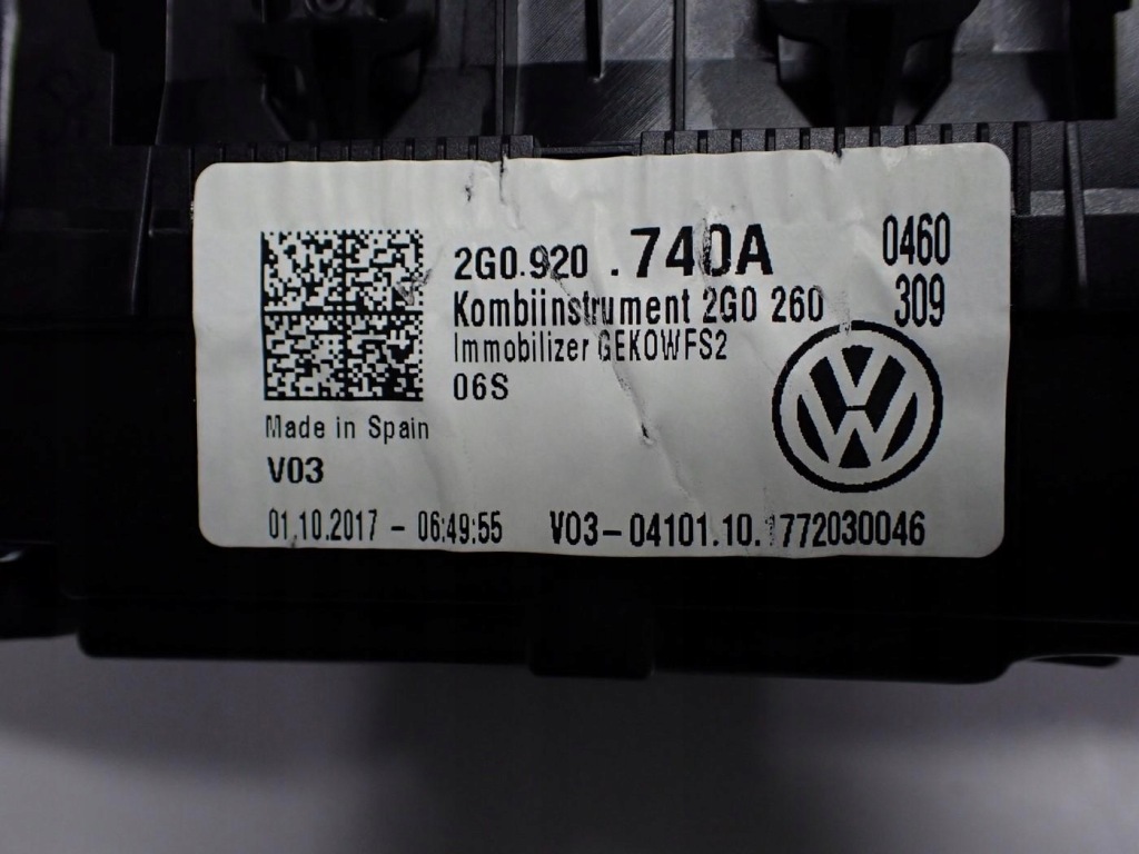 фото №7, Счетчик приборы europa 2g0920740a 2g0920740 vw polo 2g vi 17r