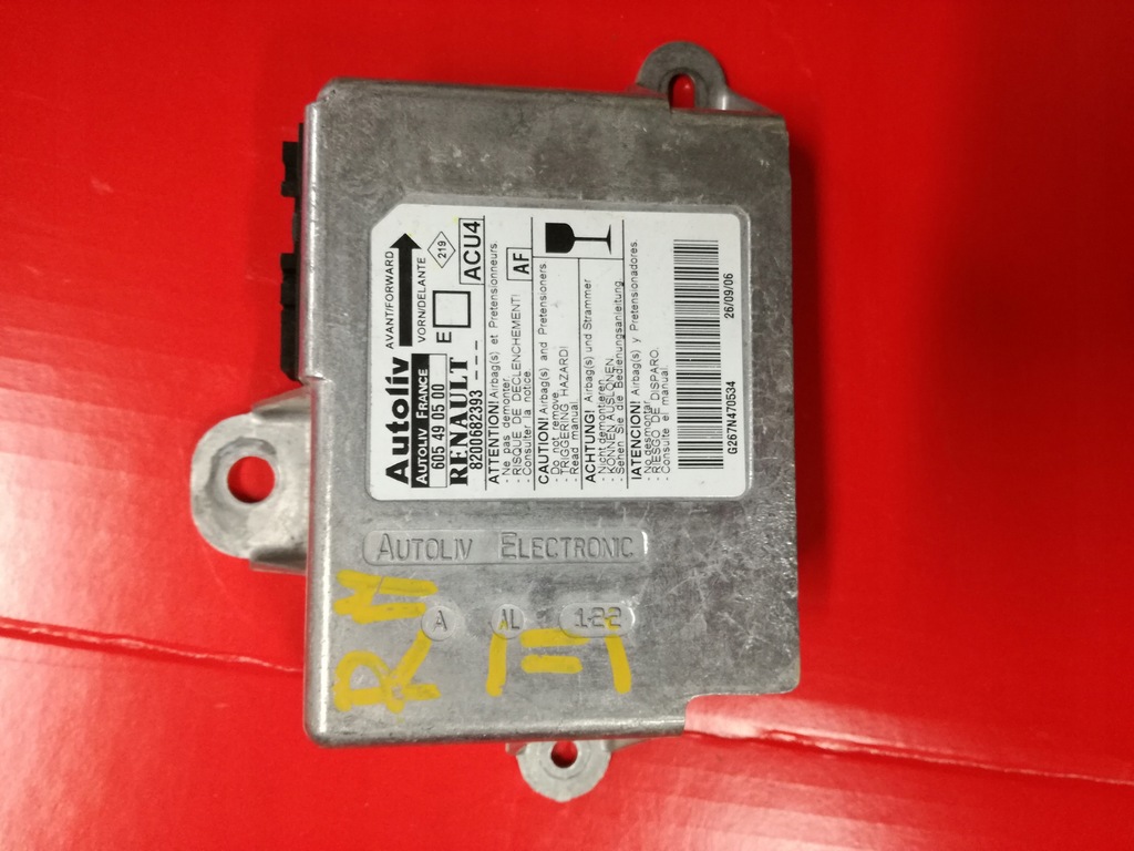 фото №1, Renault megane ii датчик модуль подушка безопасности 8200682393