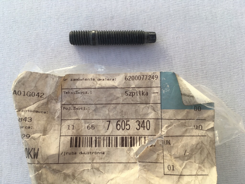 Купити Болт двосторонній шпилька турбонагнітача mini r61