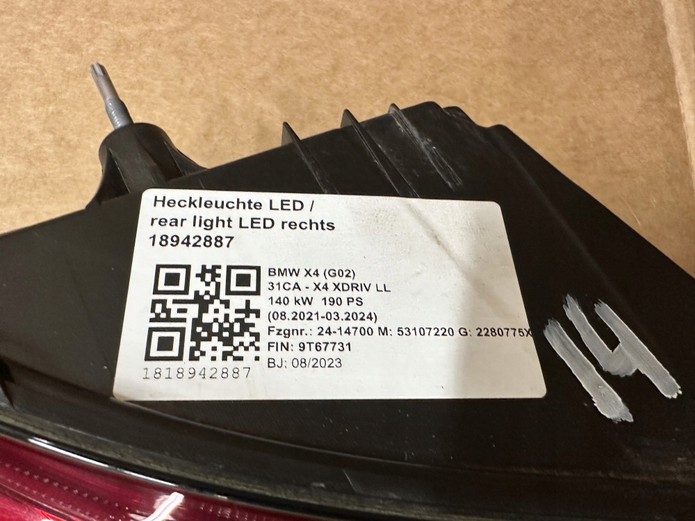 Фара задня правий bmw x4 g02 рестайлінг Зі Шроту