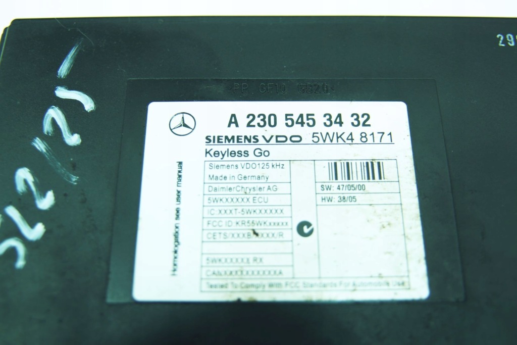 Модуль keyless go a2305453432 mercedes sl sl r230 Цена